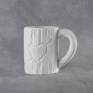 Tree Caved Heart Mug 12 Oz