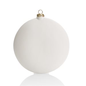 S / C Bisque - Lg Round Pillow Ornament (Cs 12)